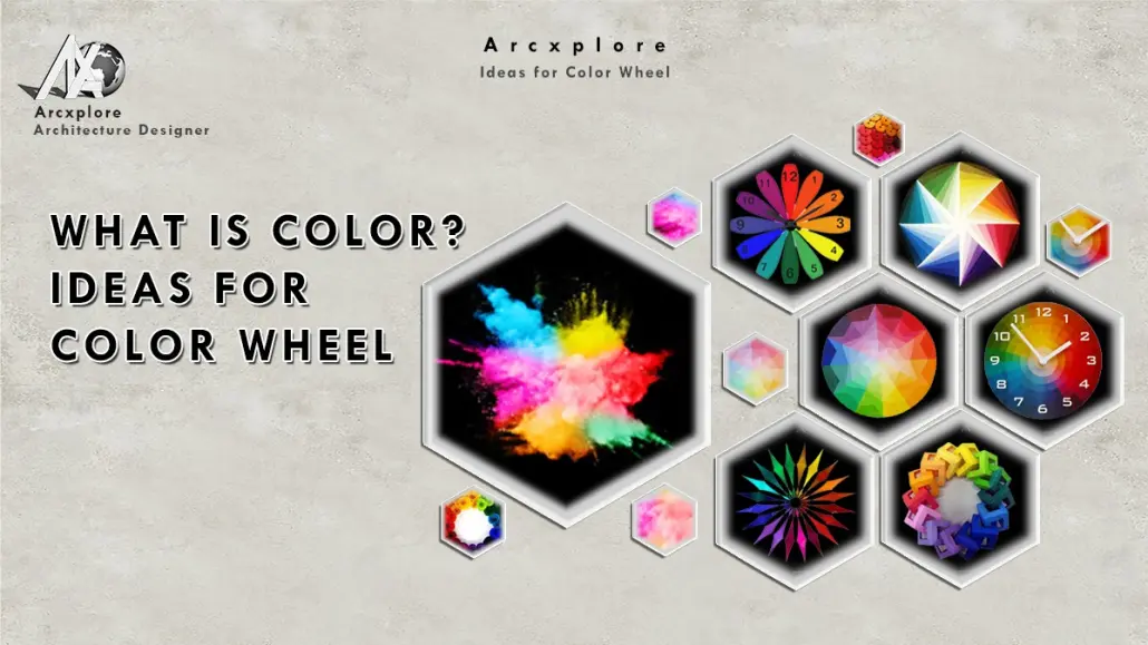 Ideas for color wheel "Creative color wheel design ideas and vibrant color splash for Arcxplore architecture designer, featuring various modern color wheel concepts, color theory visuals, and artistic color palettes for graphic design, branding, and architecture inspiration."